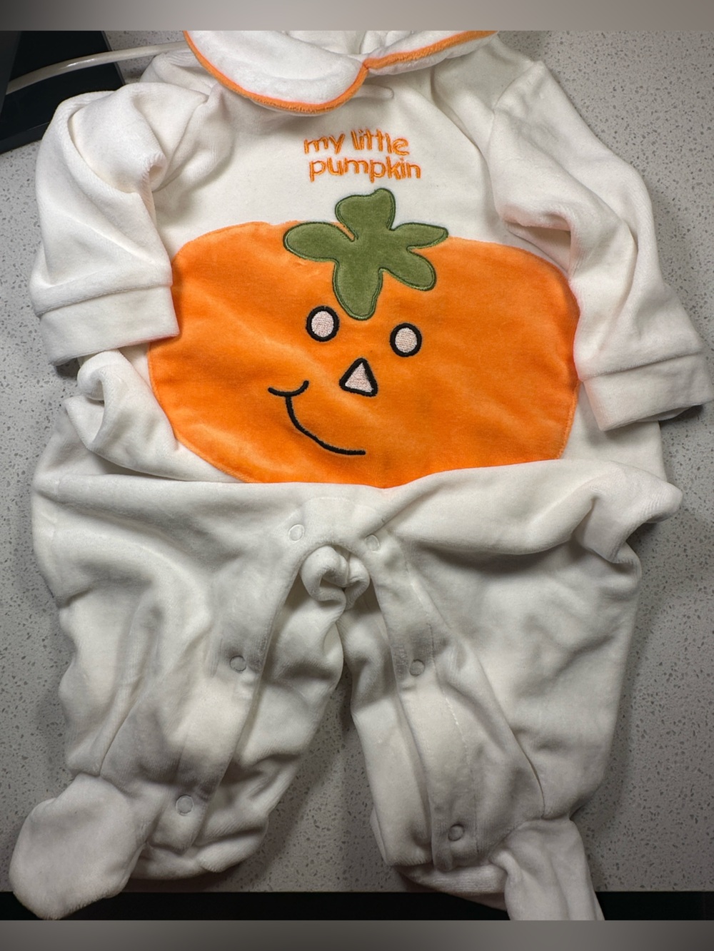 Partisan Baby My Little Pumpkin Halloween Footed Sleeper 3-6M Vintage